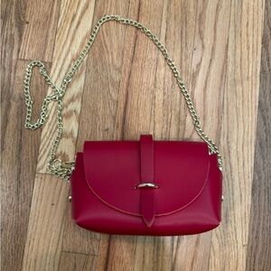 Pelle Women's Leather Shoulder Bag with Belt Chain Strap